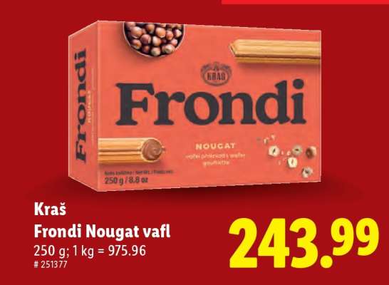 Kraš Frondi Nougat vafl