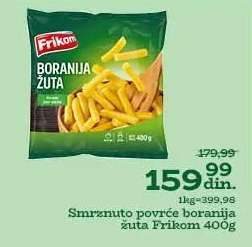 Smrznuto povrće boranija žuta Frikom 400g