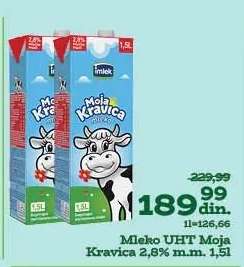 Mleko UHT Moja Kravica 2,8% m.m. 1,5l