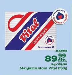 Margarin stoni Vital 250g