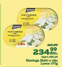 Haringa fileti u ulju Losos 170g