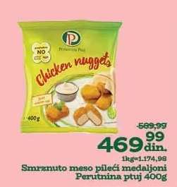 Smrznuto meso pileći medaljoni Perutnina ptuj 400g