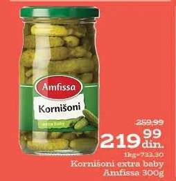 Kornišoni extra baby Amfissa 300g