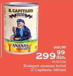 Kompot ananas kolut Il Capitano 580ml