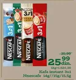 Kafa instant 3u1 Nnescafe