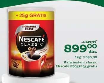 Kafa instant classic Nescafe 250g+25g gratis