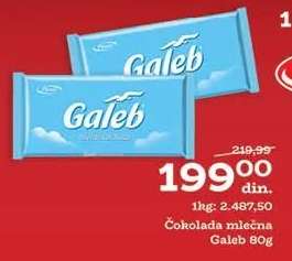 Čokolada mlečna Galeb 80g