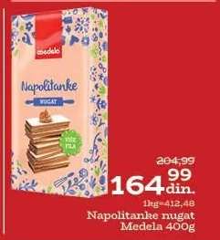 Napolitanke nugat Medela 400g