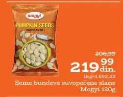 Seme bundeve suvopečene slane Mogyi 130g