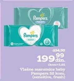 Vlažne maramice baby Pampers 52 kom.