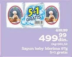 Sapun baby Merima 87g 5+1 gratis