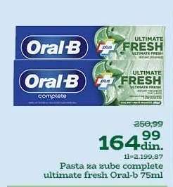 Pasta za zube complete ultimate fresh Oral-B 75ml