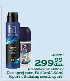 Deo sprej men Fa 50ml/150ml