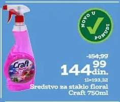 Sredstvo za staklo floral Craft 750ml