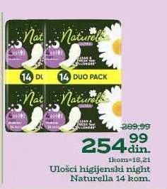 Ulošci higijenski night Naturella 14 kom.