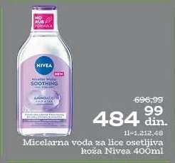 Micelarna voda za lice osetljiva koža Nivea 400ml