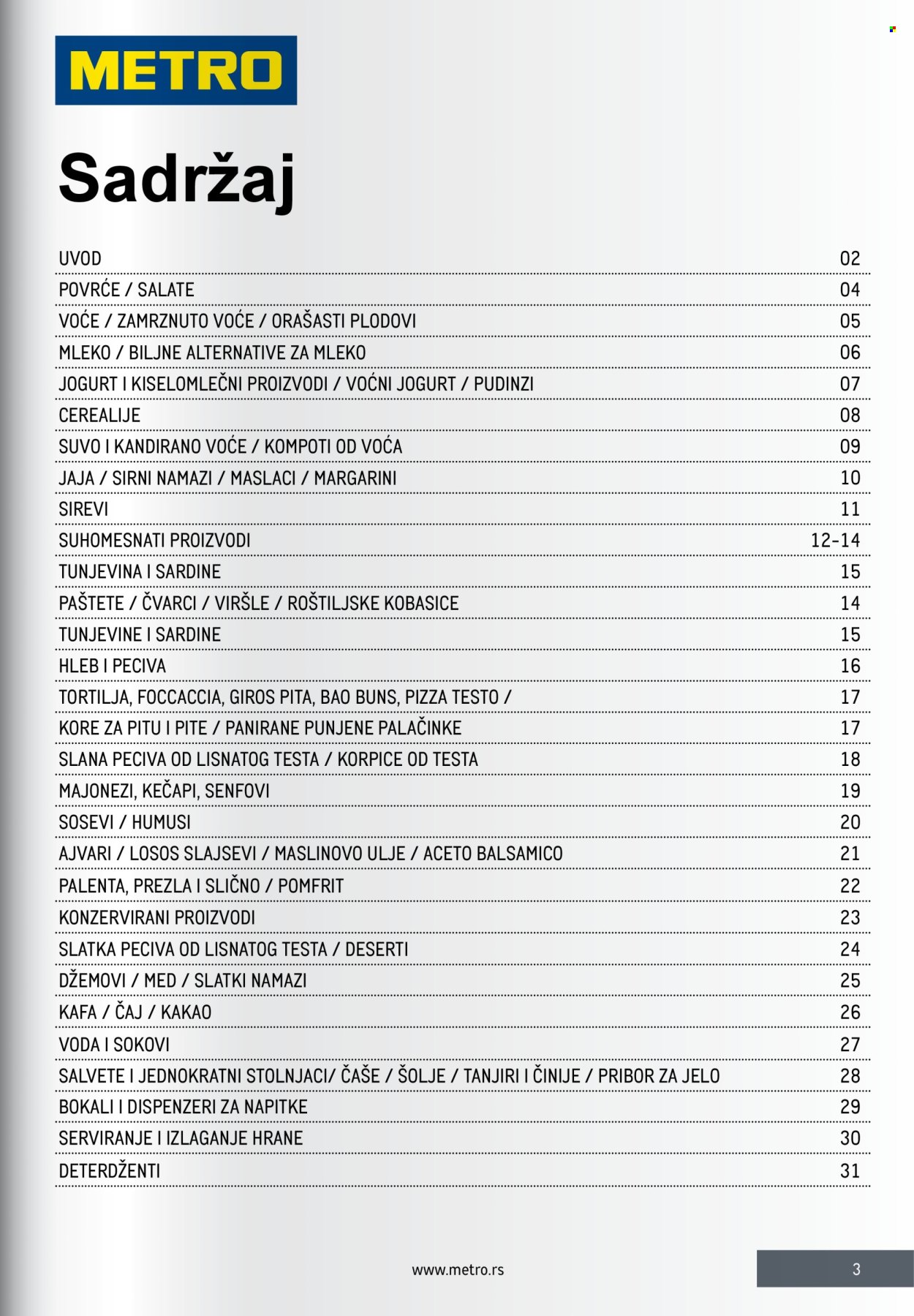 Metro katalog. Stranica 3