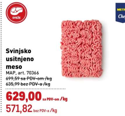 Svinjsko usitnjeno meso