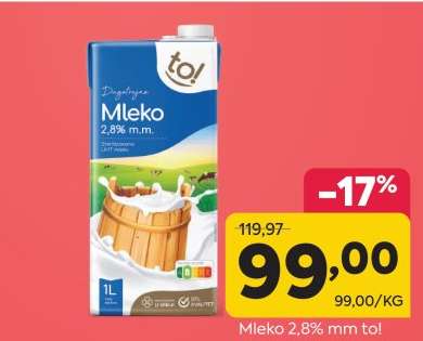 Mléko 2.8%mm TO!