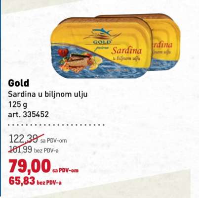 Gold Sardina u biljnom ulju