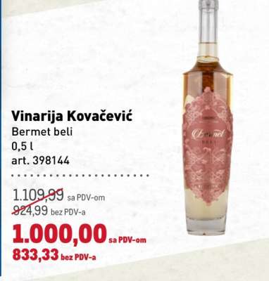 Vinarija Kovačević Bermet beli