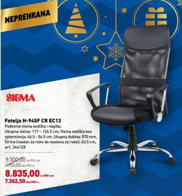 Fotelja H-945F CR EC13