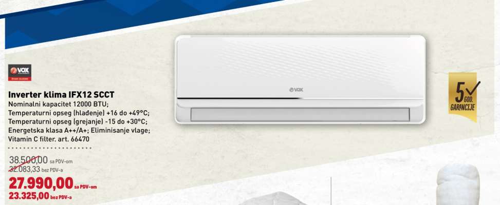 Inverter klima IFX12-SCCT