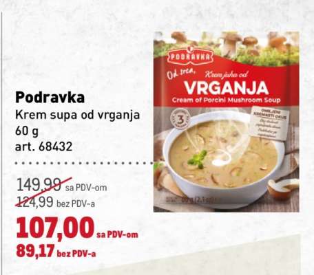 Podravka Krem supa od vrganja