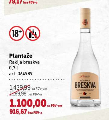 Plantaže Rakija breskva