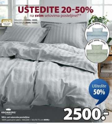 Kronborg NEIL set satenske posteljine