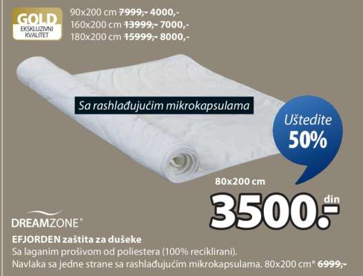 DREAMZONE EFJORDEN ZAŠTITA ZA DUŠEKE