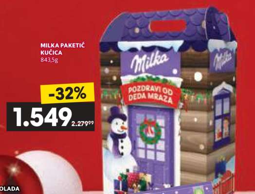 Milka paketić kućica