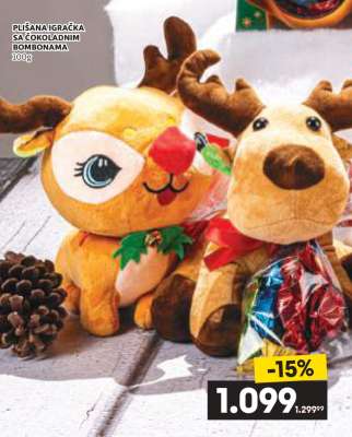 PLIŠANA IGRAČKA SA ČOKOLADNIM BOMBONAMA