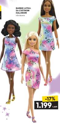 BARBIE LUTKA SA CVETNOM HALJINOM
