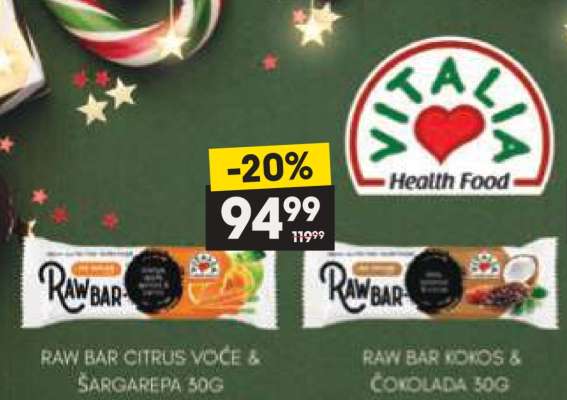 RAW BAR CITRUS VOĆE & ŠARGAREPA 30G