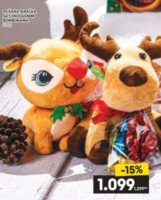 PLIŠANA IGRAČKA SA ČOKOLADNIM BOMBONAMA