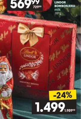 LINDOR BOMBONJERA milk