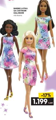 BARBIE LUTKA SA CVETNOM HALJINOM