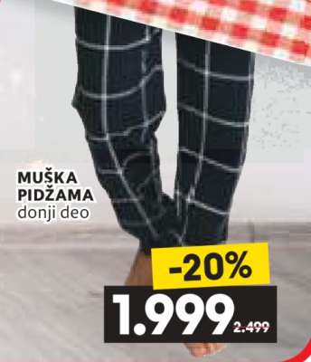 MUŠKA PIDŽAMA donji deo