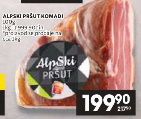 ALPSKI PRŠUT KOMADI