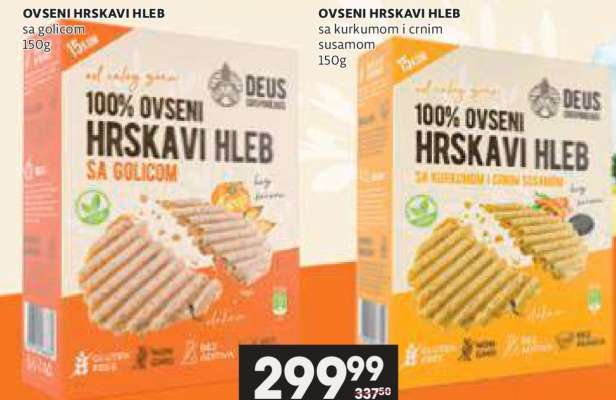 OVSENI HRSKAVI HLEB sa kurkumom i crnim susamom