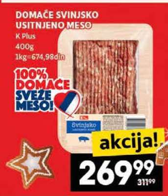 DOMAĆE SVINJSKO USITNJENO MESO