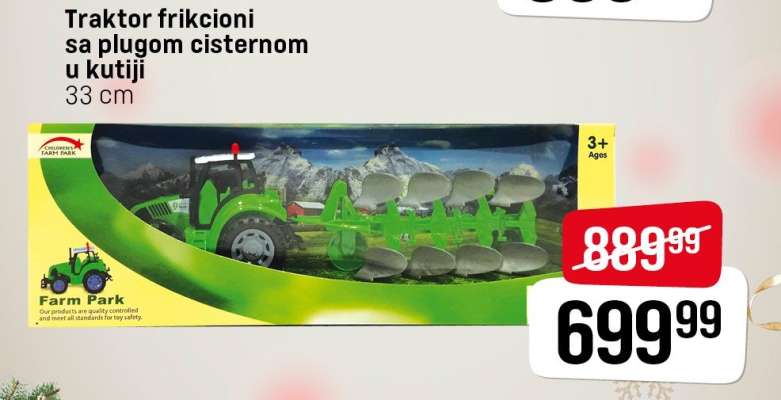 Traktor frikcioni sa plugom cisternom u kutiji