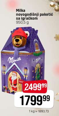 Milka novogodišnji paketić sa igračkom