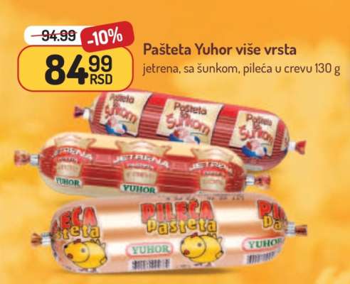 Pašteta Yuhor više vrsta