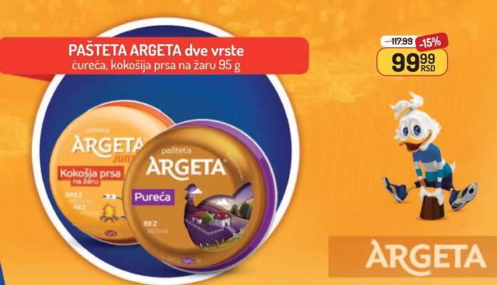 PAŠTETA ARGETA dve vrste