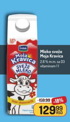 Mleko sveže Moja Kravica