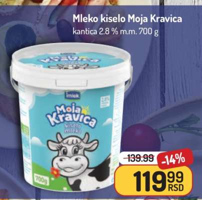 Mleko kiselo Moja Kravica