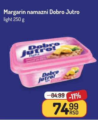 Margarín namazni Dobro Jutro light 250 g