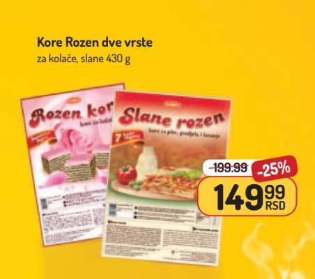 Kore Rozen dve vrste